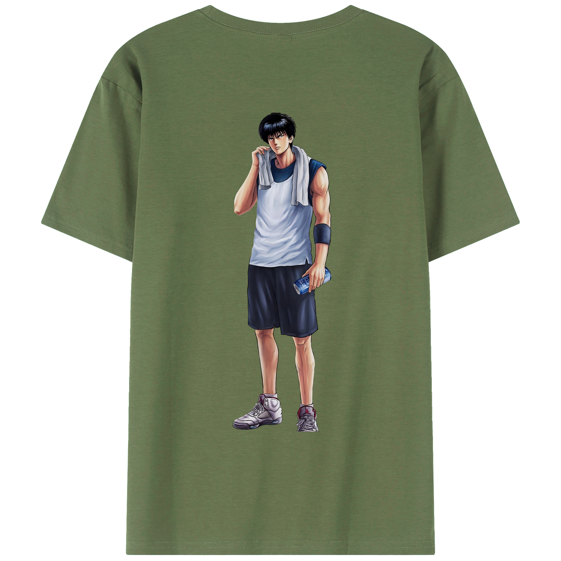 （画像用） SLAM DUNK／スラムダンク 綿100％ メンズ半袖Tシャツ（バックプリント） 通気性